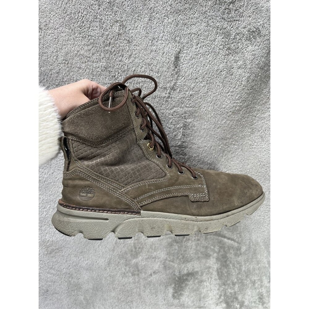 🚨 Timberland Men’s 10.5 Eagle Bay Leather Boots Military Green TB0A1MB4 Hiking